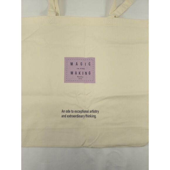 Bergdorf Goodman Large Canvas Tote Bag Holiday 2022 Magic In The Making - Picture 3 of 4